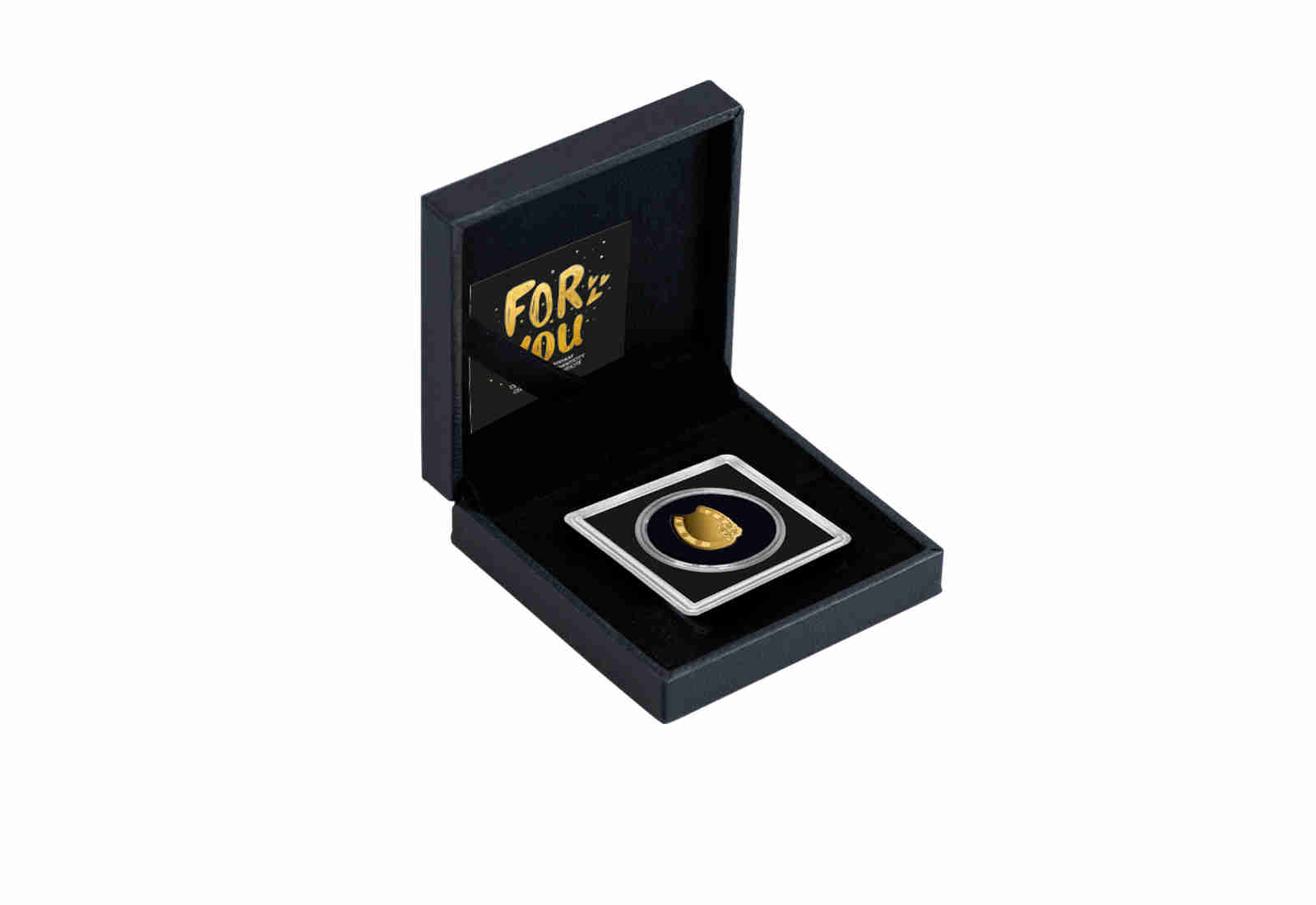 Goldmünze "Hufeisen mit Kleeblatt" 999/1000 Gold Geschenk