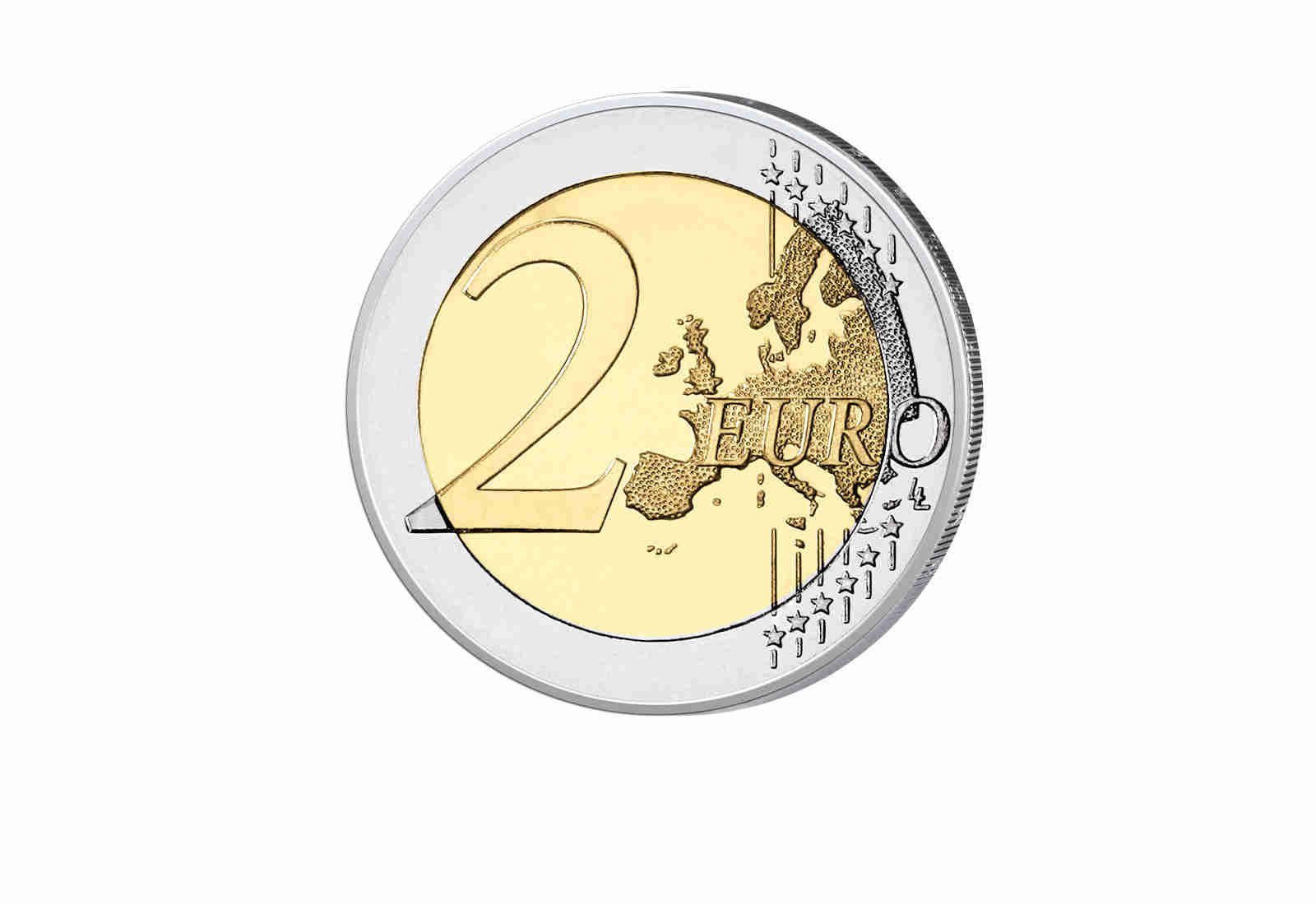 2 Euro mit Farbapplikation Sternzeichen Steinbock