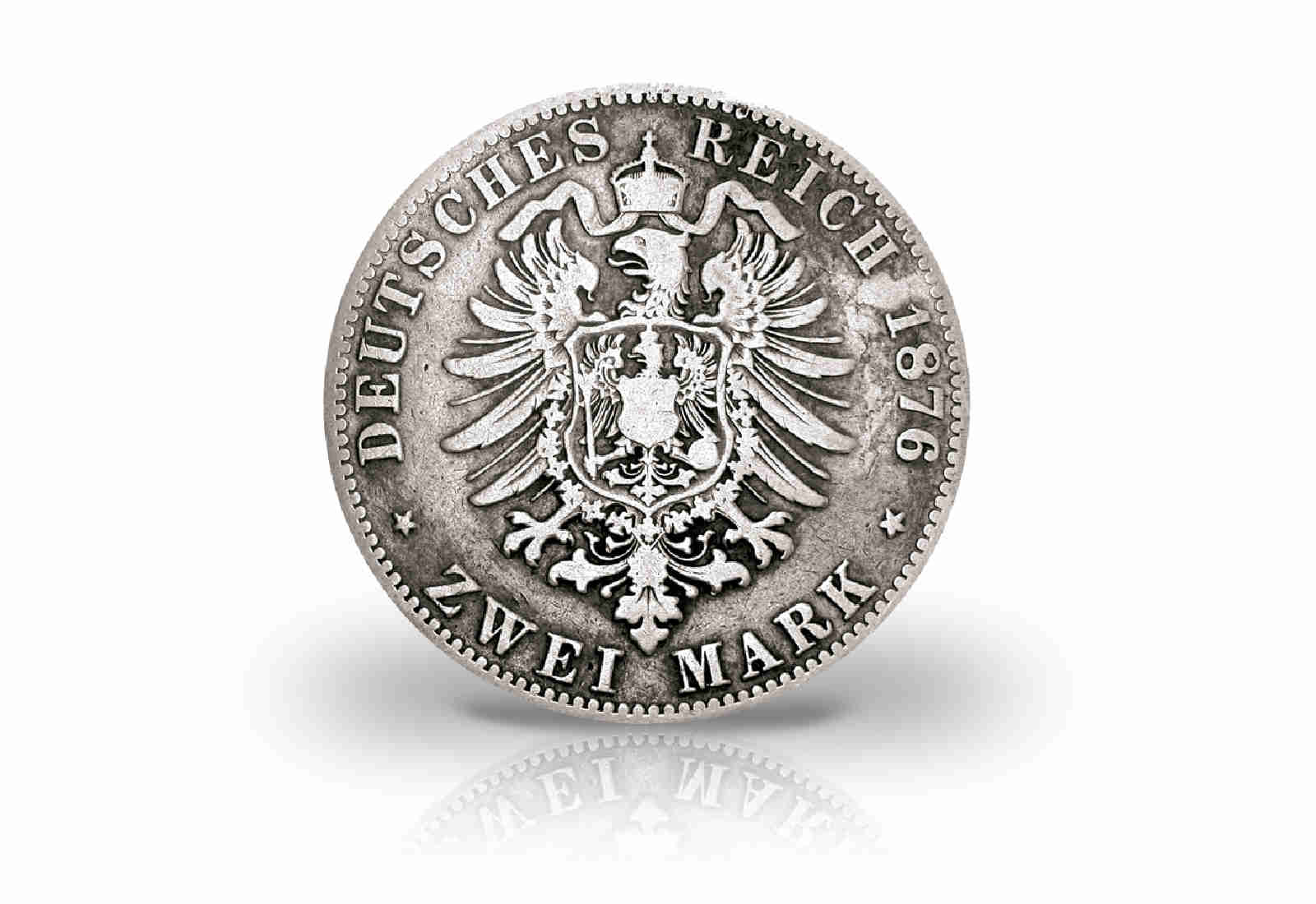2 Mark 1876-1888 Deutsches Kaiserreich Hamburg Wappen Jaeger-Nr. 61