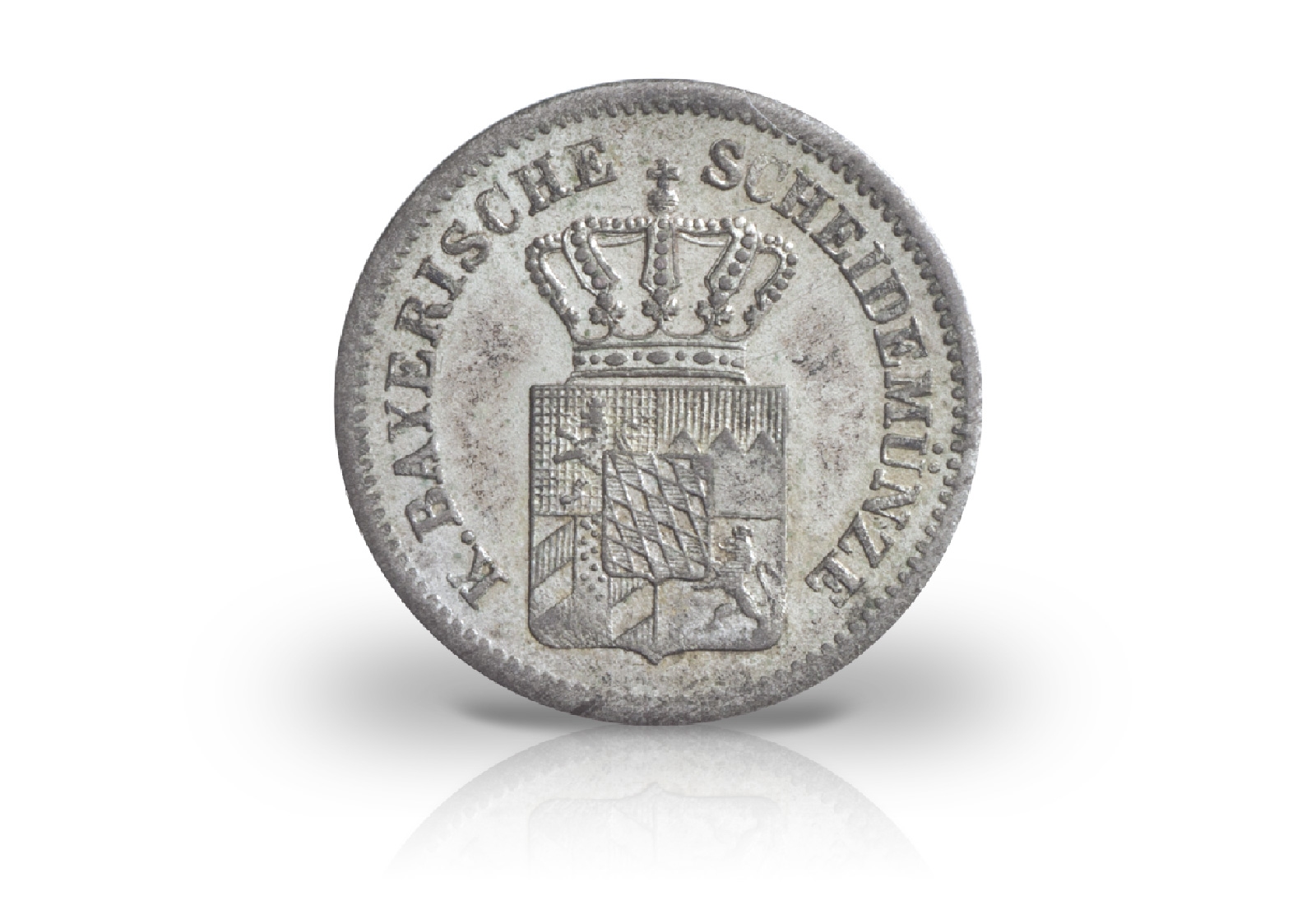 Bayern 1 Kreuzer 1865-1871 Maximilian II. bis Ludwig II. Motiv Wappen