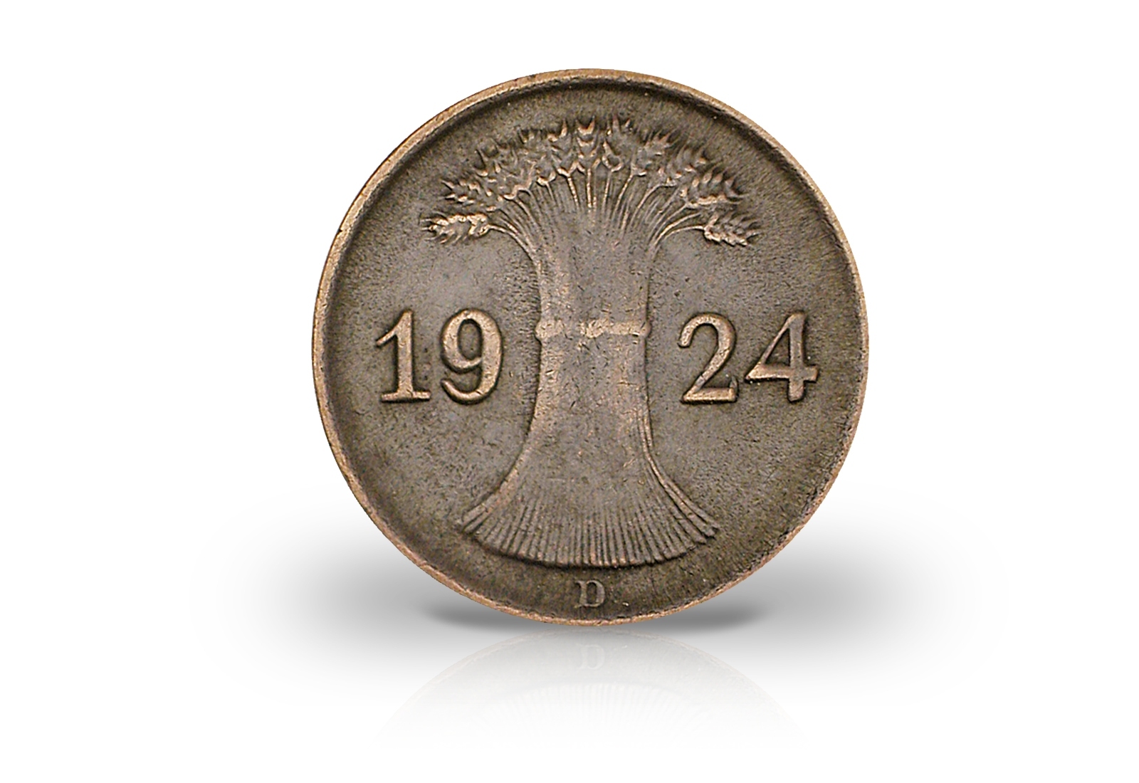 1 Rentenpfennig 1923-1924 Weimarer Republik Jaeger-Nr. 306