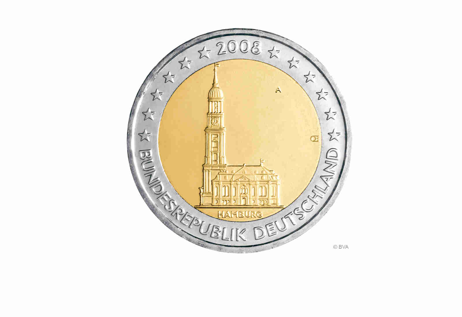 2 Euro 2008 Deutschland Hamburger Michel Prägestätte unserer Wahl
