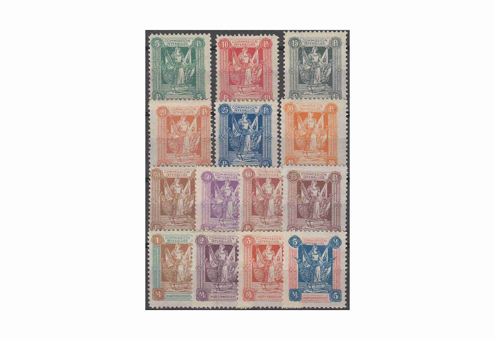 Briefmarke Marienwerder Dt. Abstimmungsgebiete MiNr.: 1-14 **