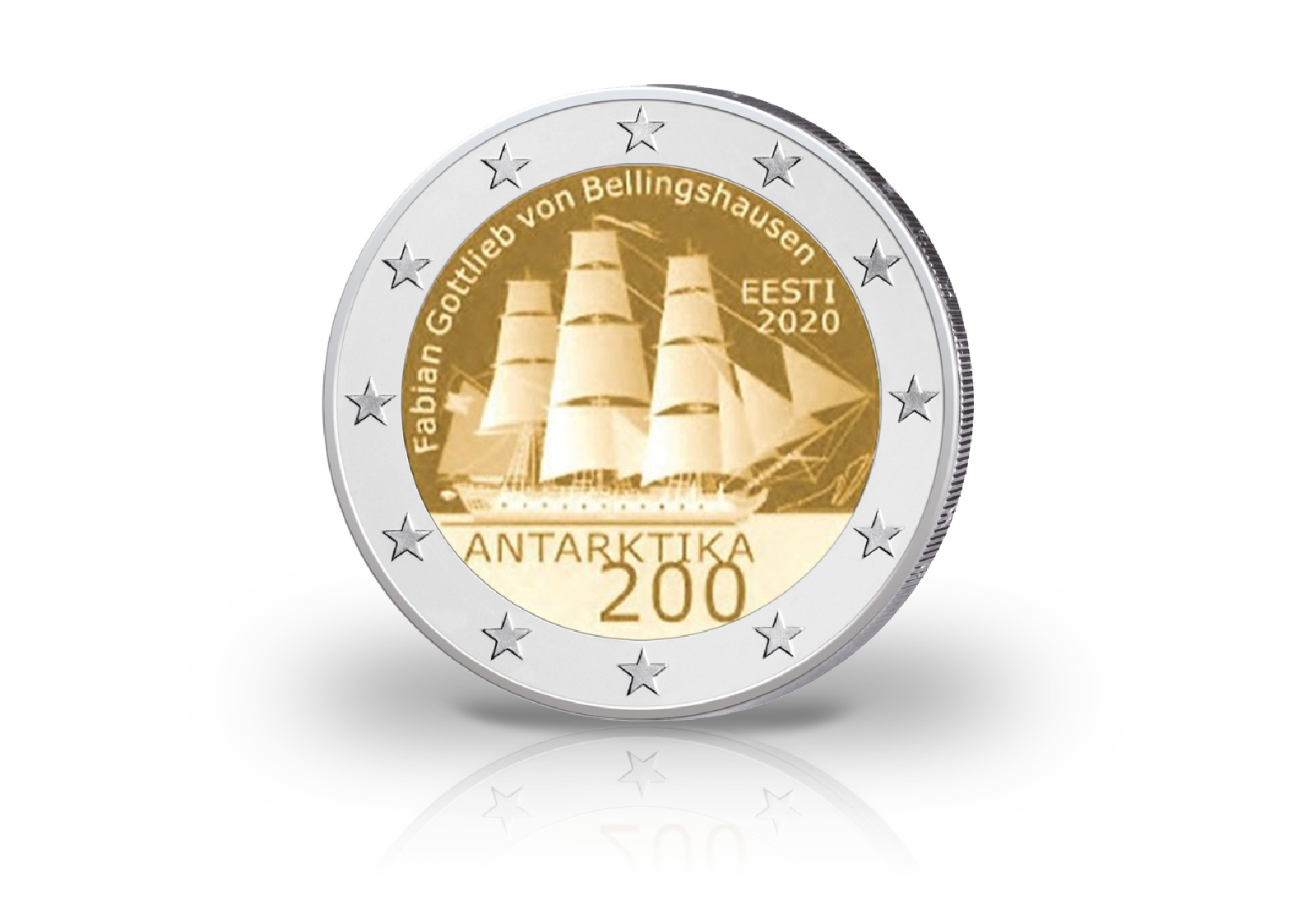 2 Euro 2020 Estland 200 Jahre Entdeckung Antarktis