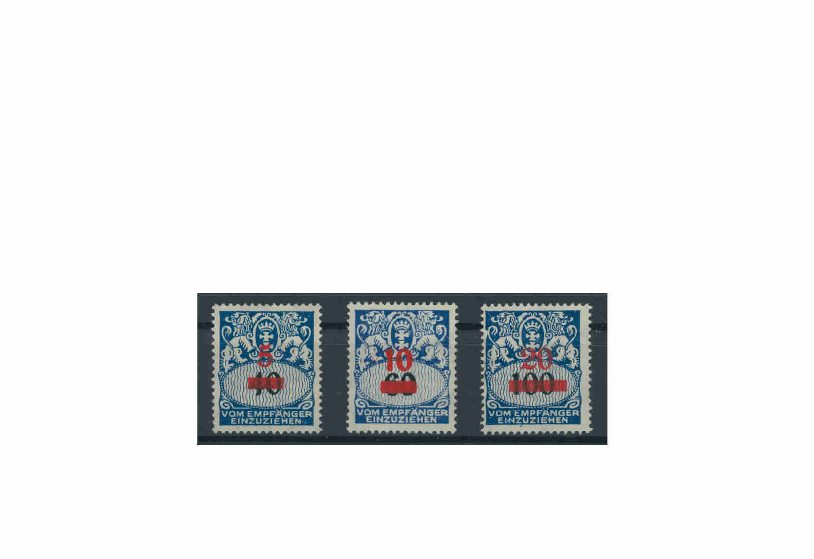 Briefmarken Deutsches Reich Danzig Portomarken 1921-1938 Michel-Nr. P 40-42 postfrisch