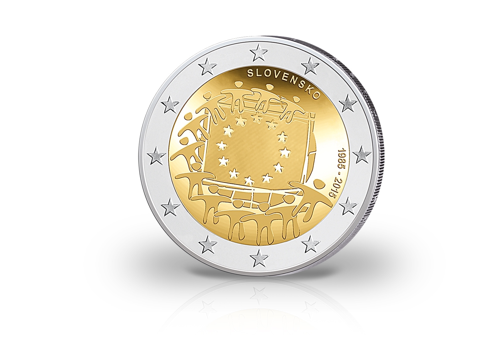 2 Euro 2015 Slowakei 30 Jahre Europaflagge