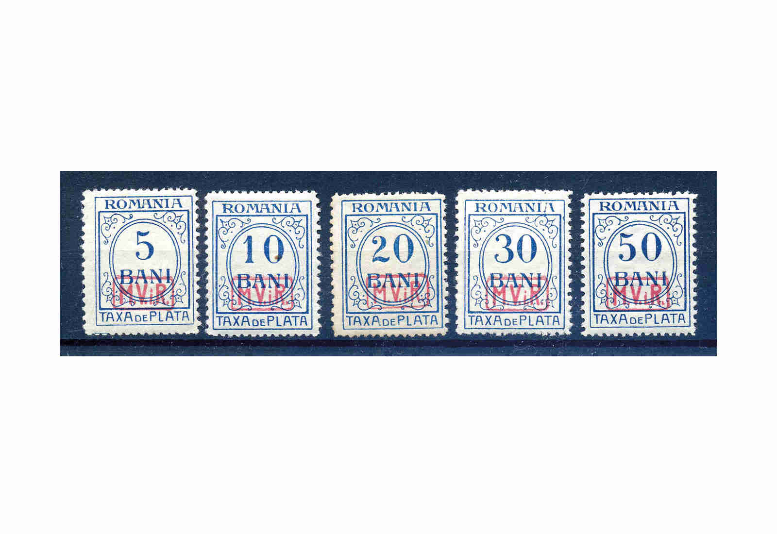 Briefmarke Rumänien Dt. Besetzung I. Weltkrieg MiNr.: P 1-5 **