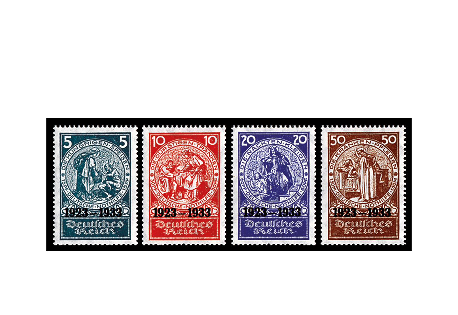 Briefmarke Deutsches Reich Deutsche Nothilfe 1933 Michel-Nr. 508/511 postfrisch