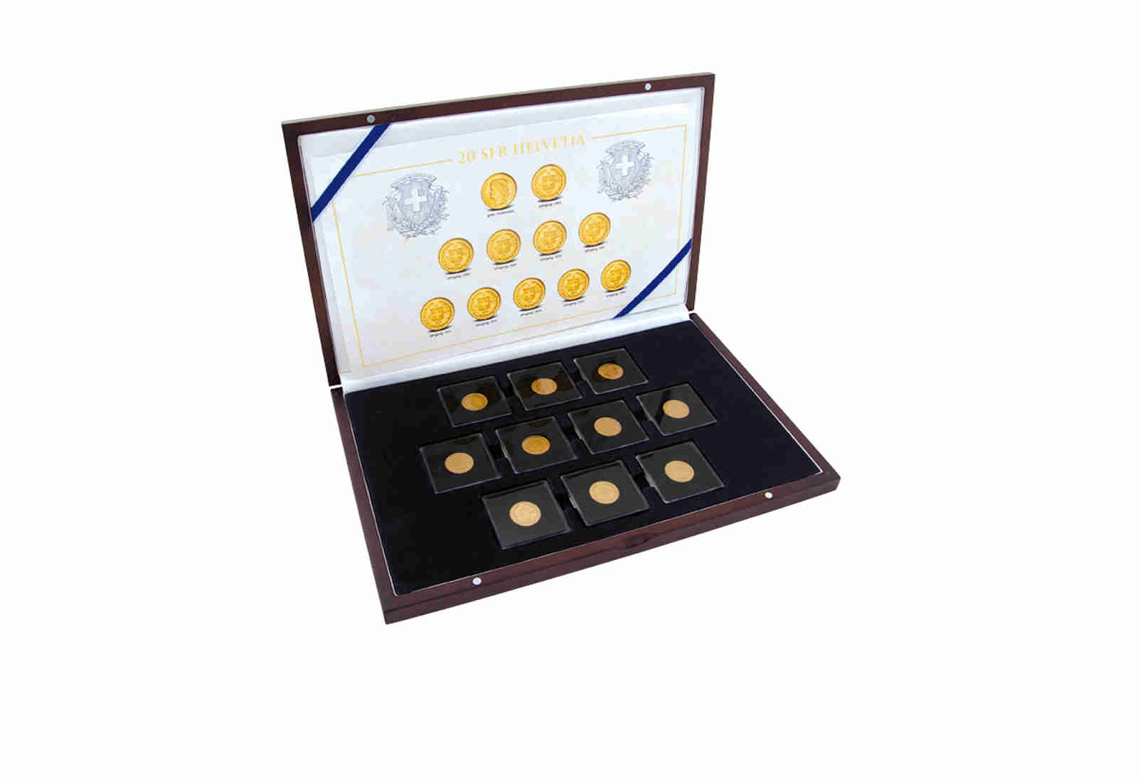 20 Franken Helvetia 1883 - 1896 Goldmünzen Schweiz als 10er-Set