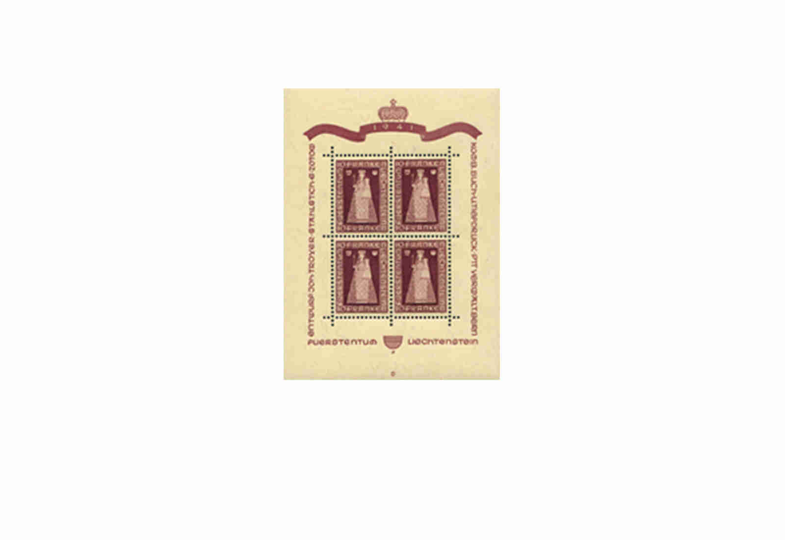 Briefmarken Frühausgaben Liechtenstein Mi. Nr. 197 Kleinbogen postfrisch