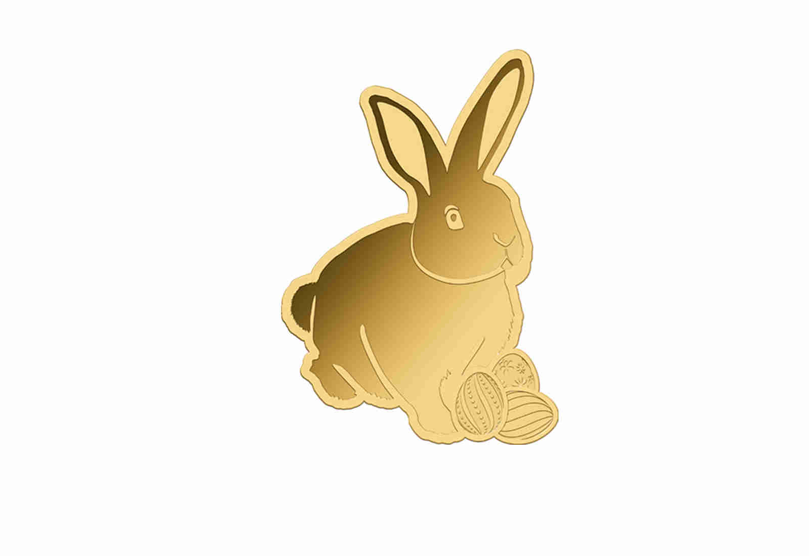 Goldmünze Motiv "Osterhase" 999/1000 Gold Geschenk
