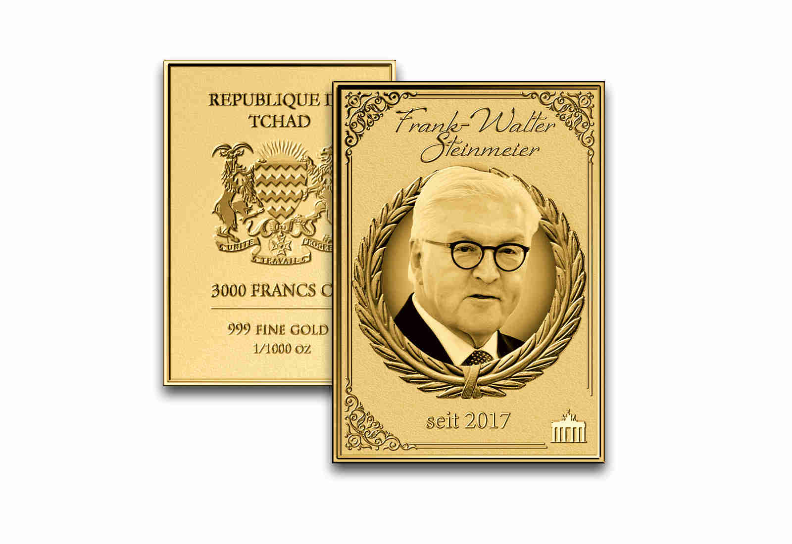 Goldmünzbarren Bundespräsident Frank-W. Steinmeier 999/1000 Gold
