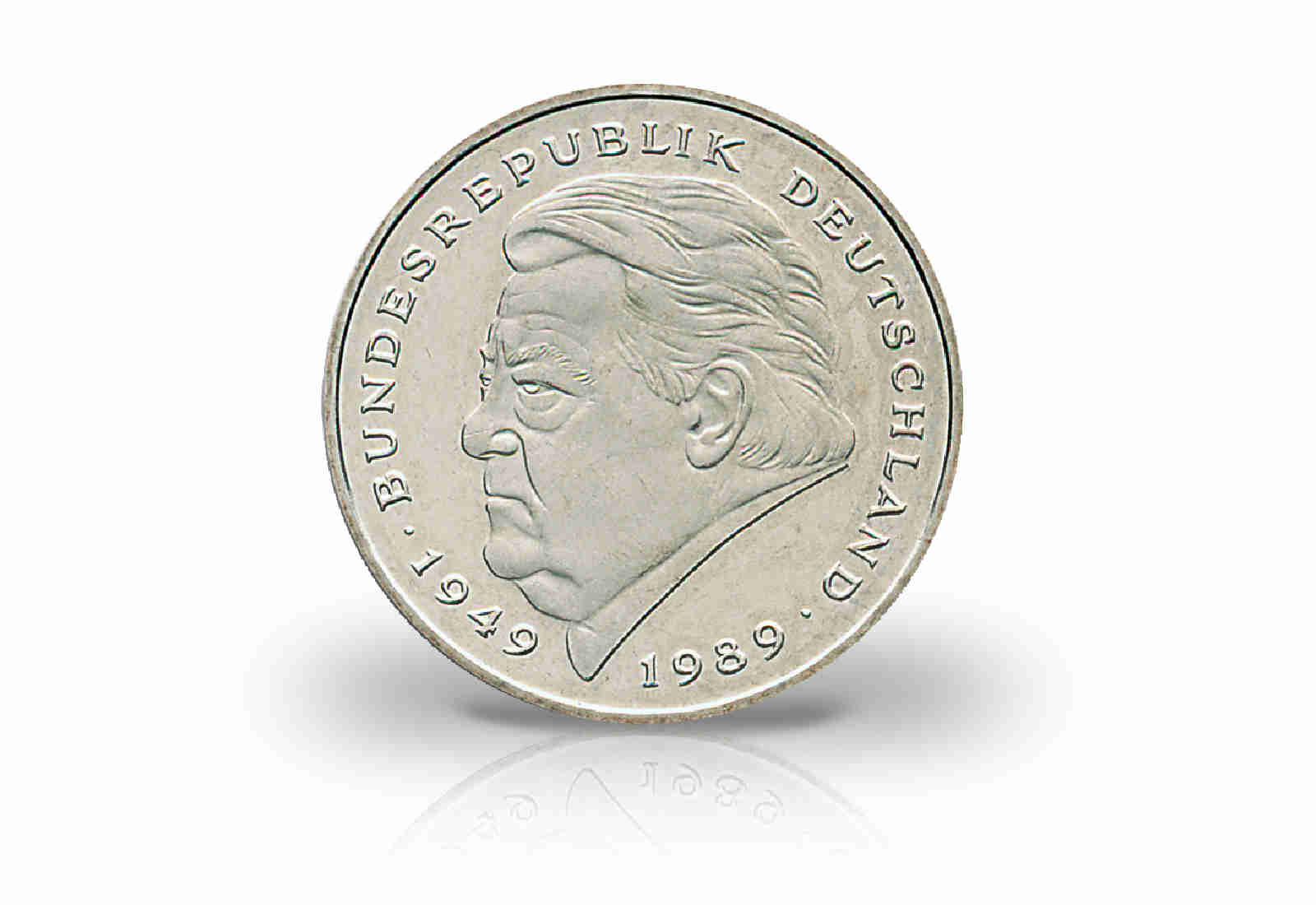 2 DM 1990-2001 BRD Franz Josef Strauss 59er Set Jaeger-Nr. 450