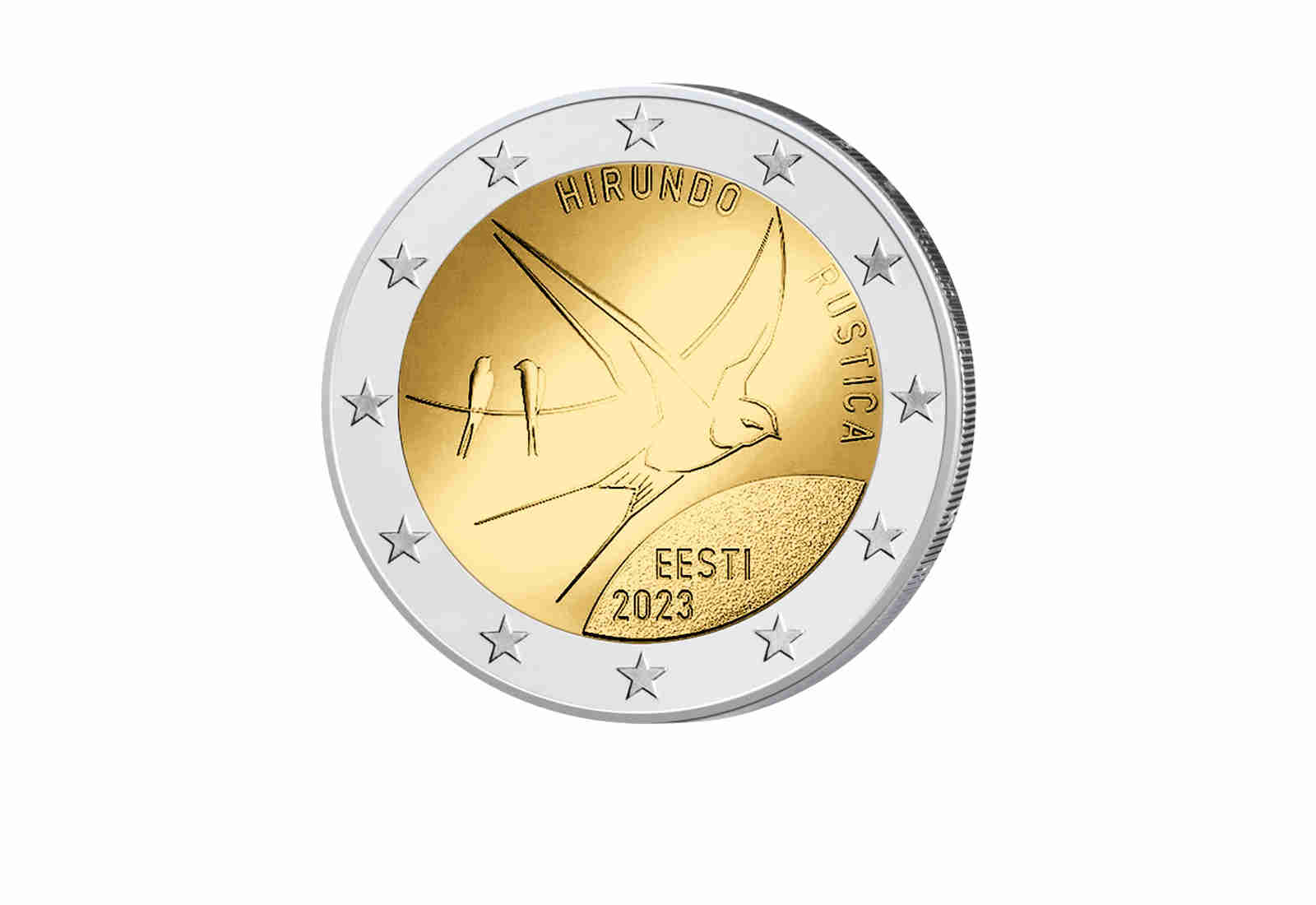 2 Euro 2023 Estland  Nationalvogel Rauchschwalbe bfr.