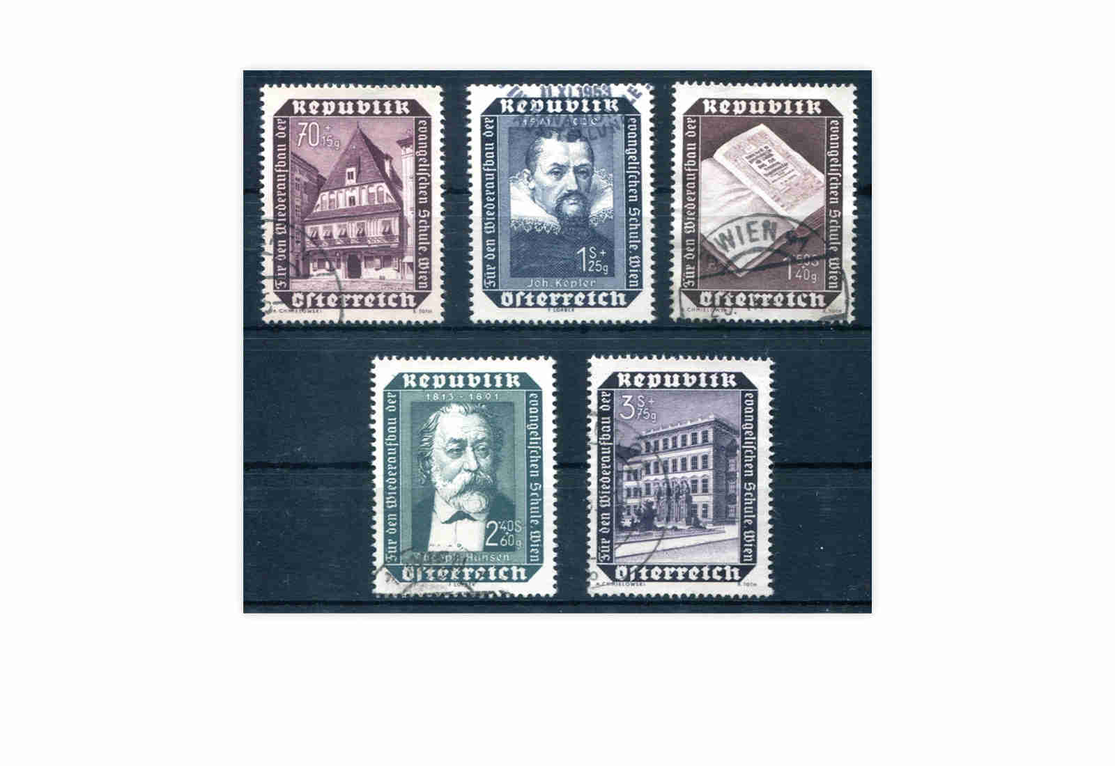 Österreich Mi.Nr. 989/93 gestempelt Wiederaufbau Schule
