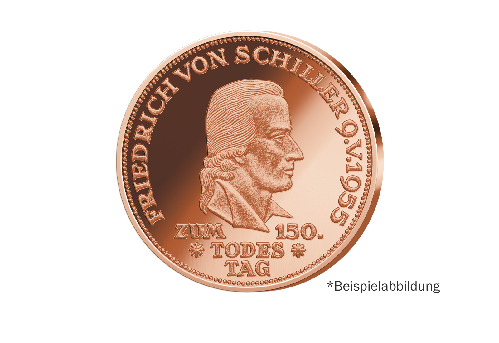 Neuprägung 1 oz 999/1000 Kupfer Die Ersten Fünf Friedrich von Schiller J. 389