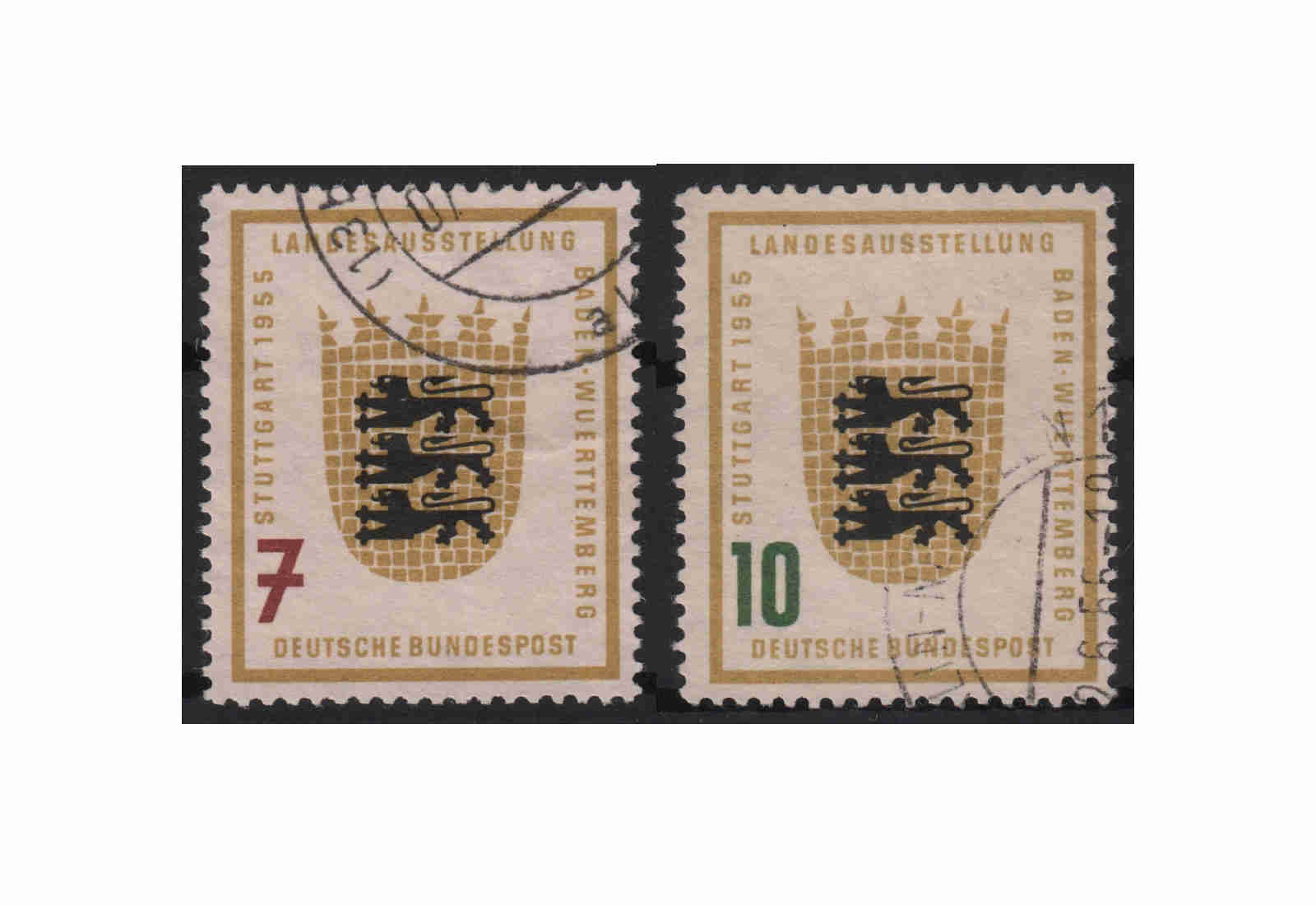 BRD Landesausstellung Baden Württemberg 1955 Mi.Nr. 212-213 gestempelt