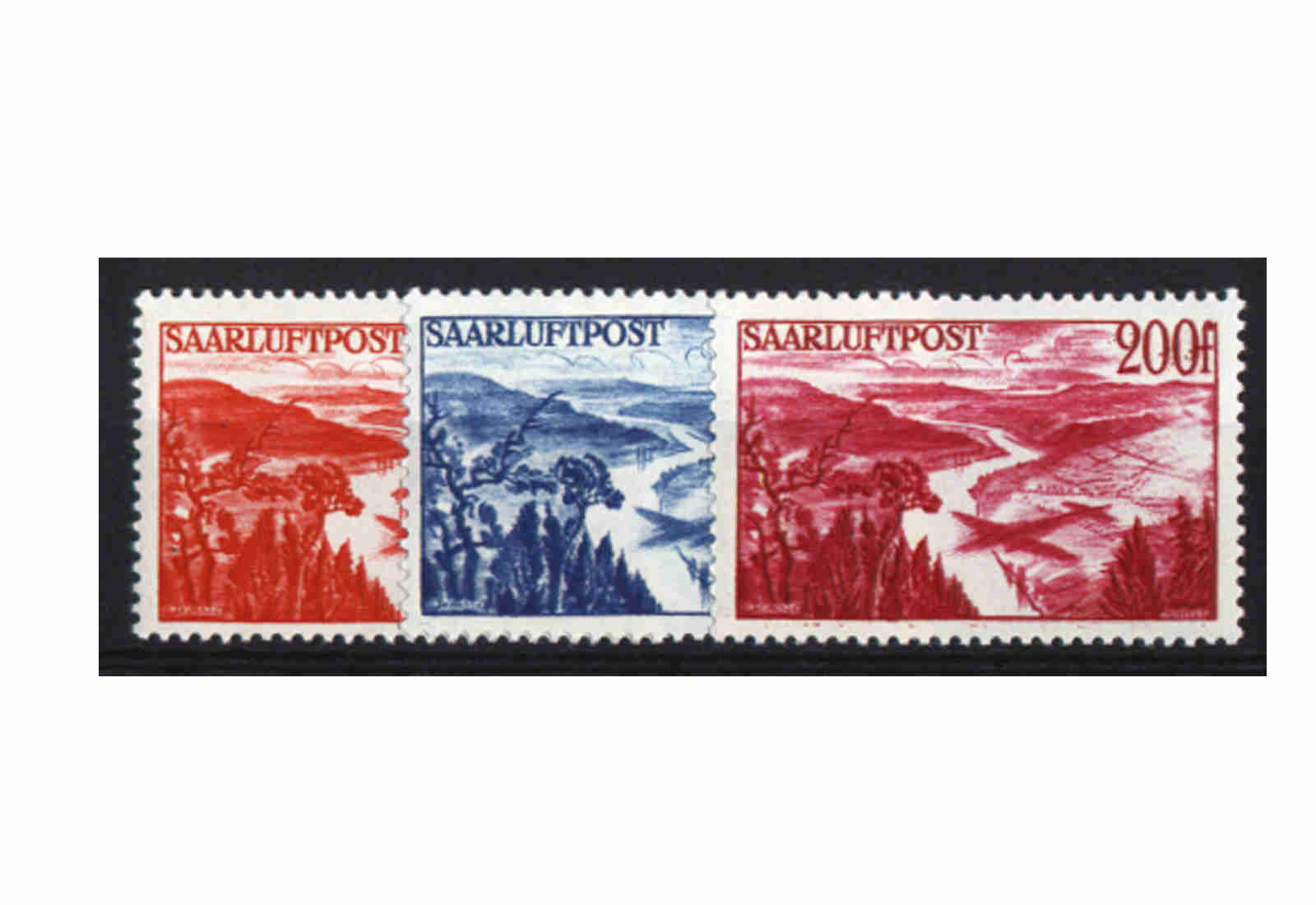 Briefmarke Saar 252/254 gestempelt