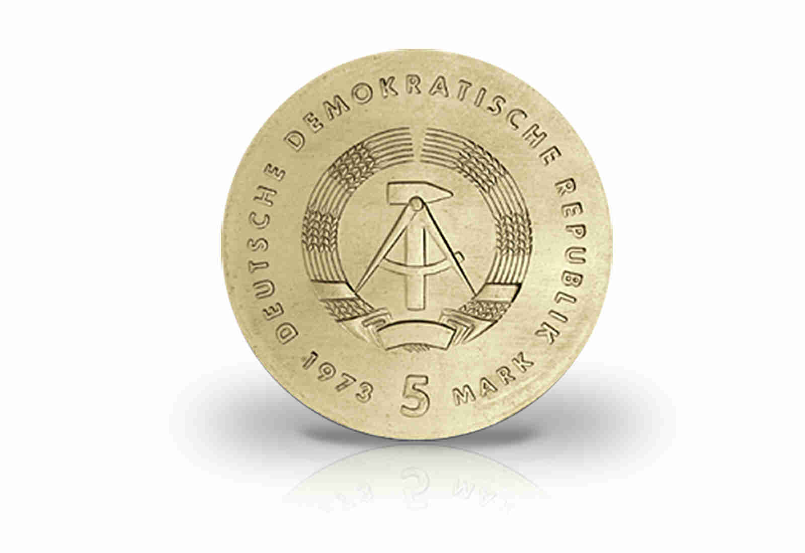 5 Mark Gedenkmünze 1973 DDR Otto Lilienthal Jaeger-Nr. 1546