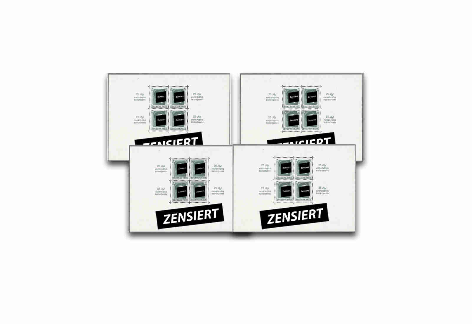 Briefmarken Deutsches Reich Hitler 1937  Block 7, 8, 9, 11  postfrisch