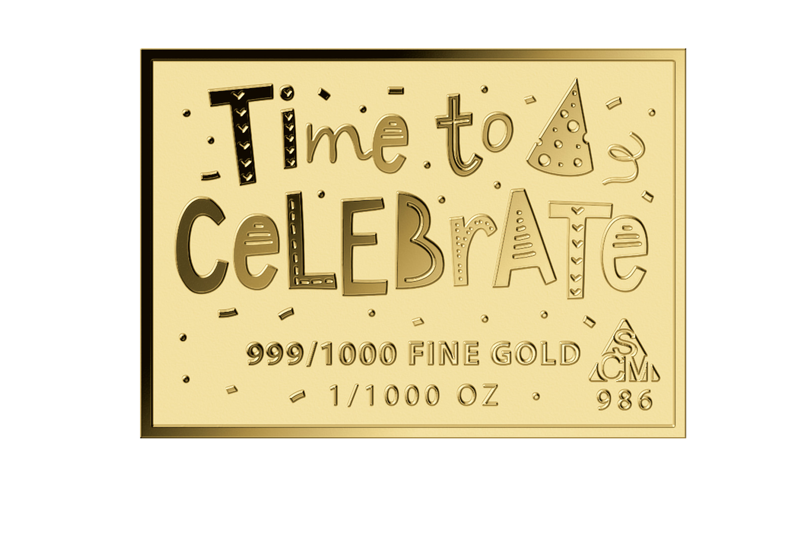 Goldausgabe Motiv "Happy Birthday Kuchen" 999/1000 Gold