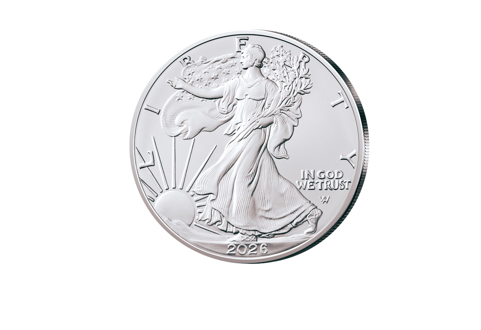 American Eagle 2026 USA - 1 oz Silbermünze mit Platinum veredelt