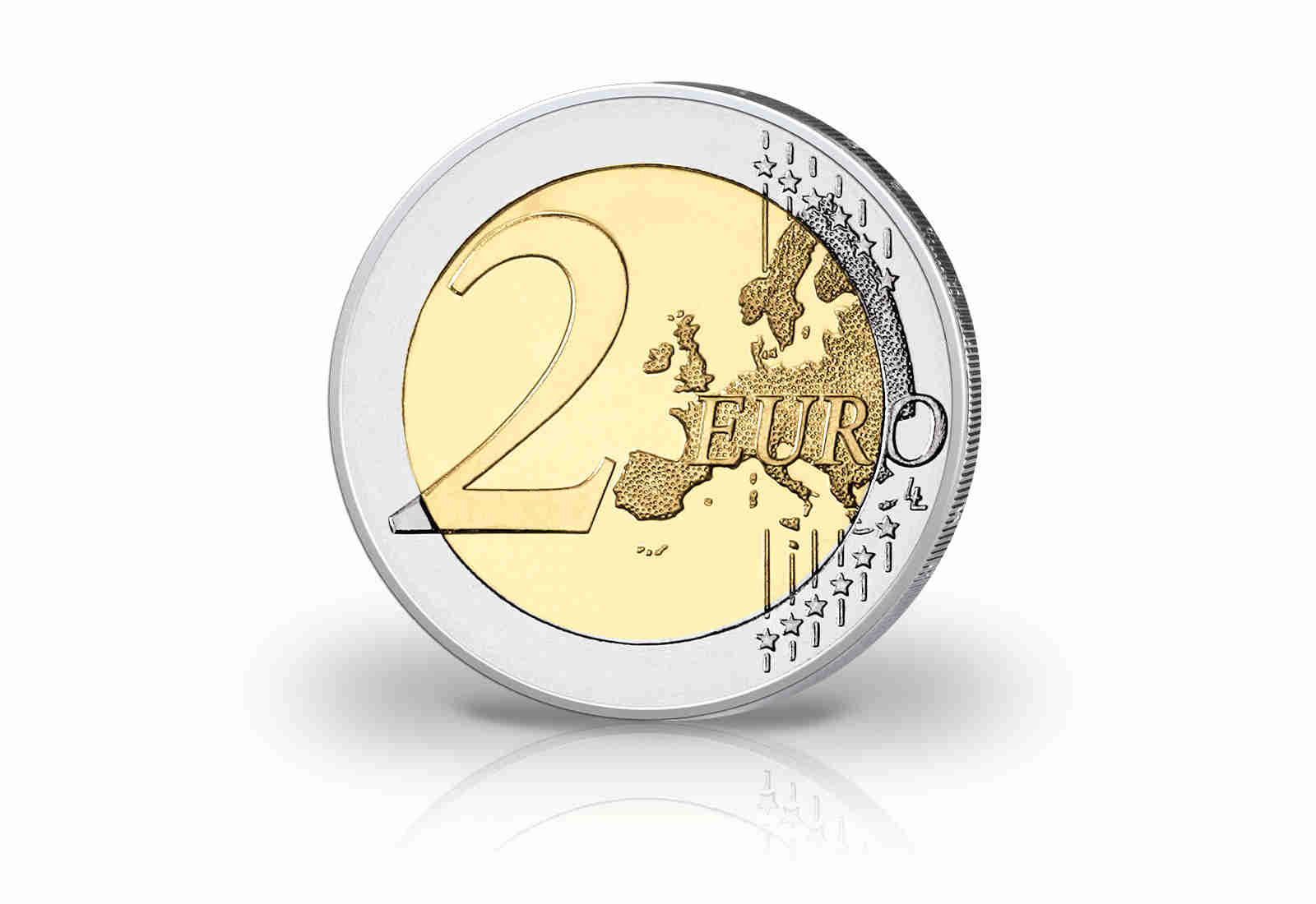2 Euro 2022 Luxemburg 50. Jahrestag luxemburgische Flagge
