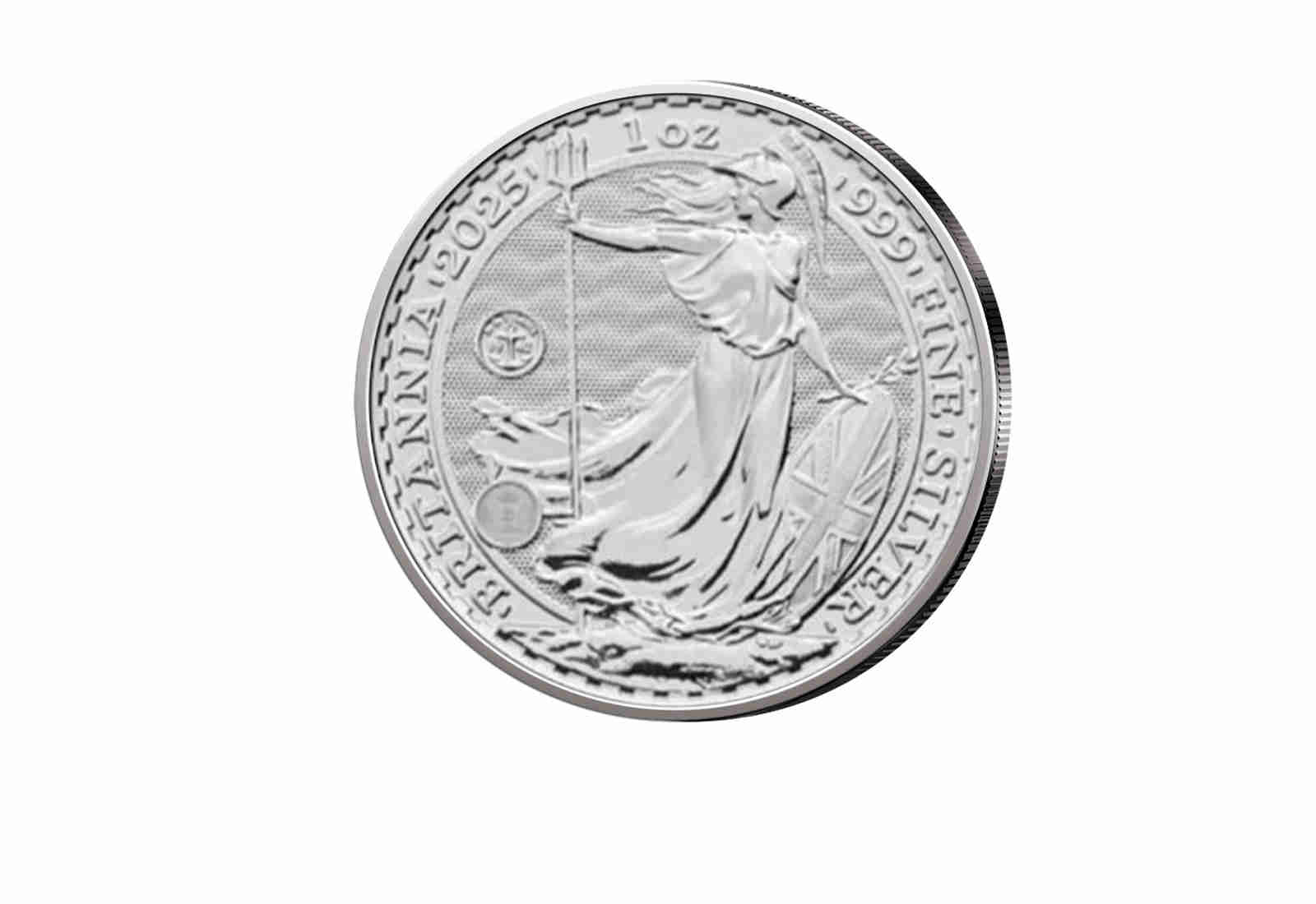 Britannia Silbermünze 2025 Großbritannien mit Tilawa Privy Mark
