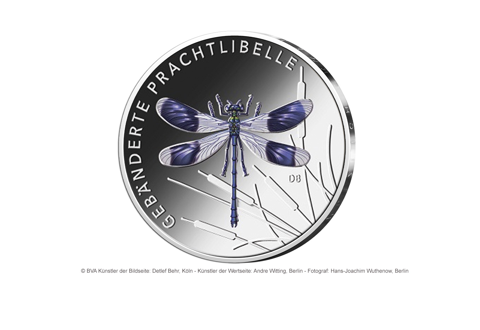 5 Euro 2023 Deutschland Gebänderte Prachtlibelle PP Prägestätte J