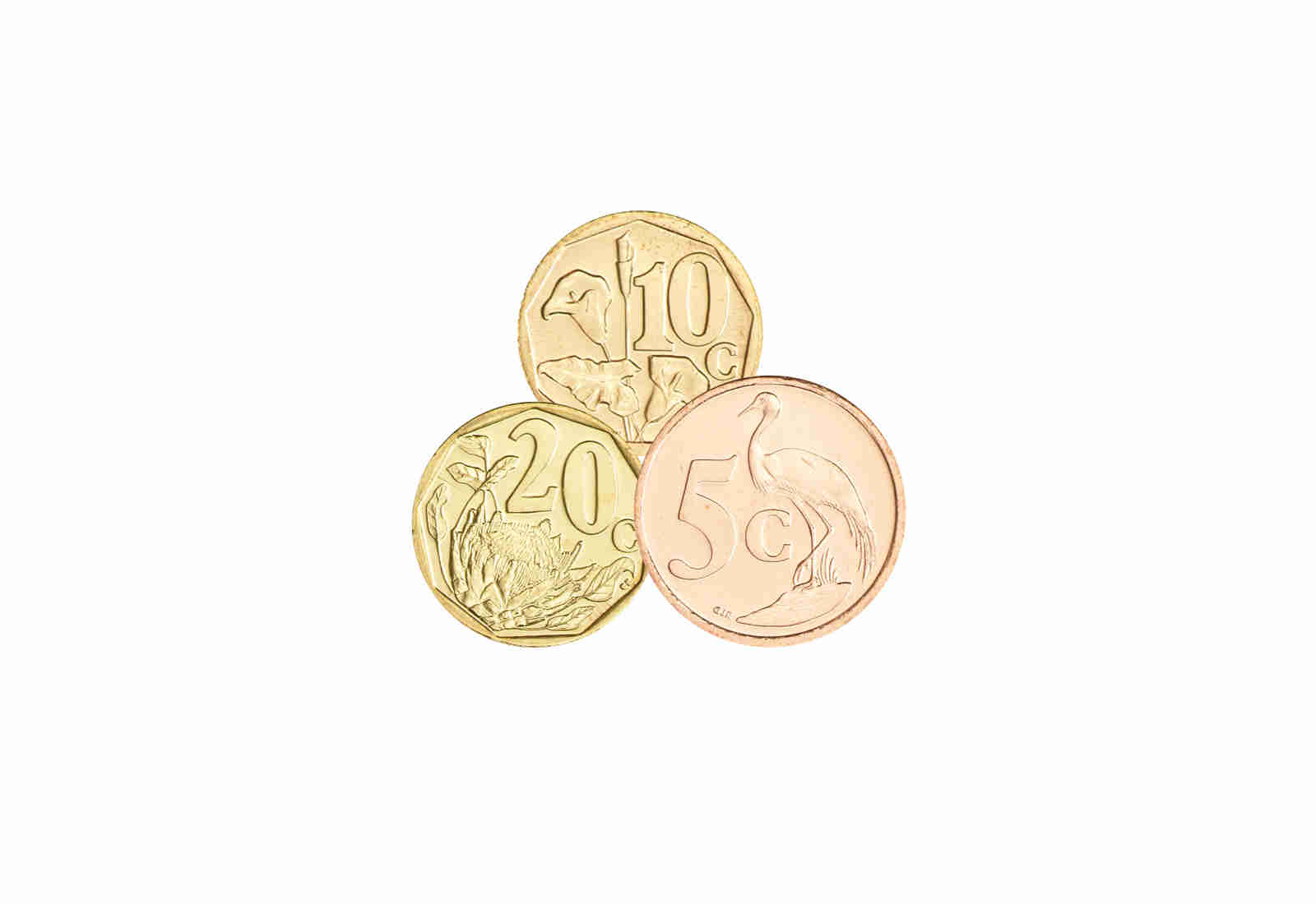 Kurzsatz 5 ,10 und 20 Cent Südafrika 50 Jahre Krügerrand