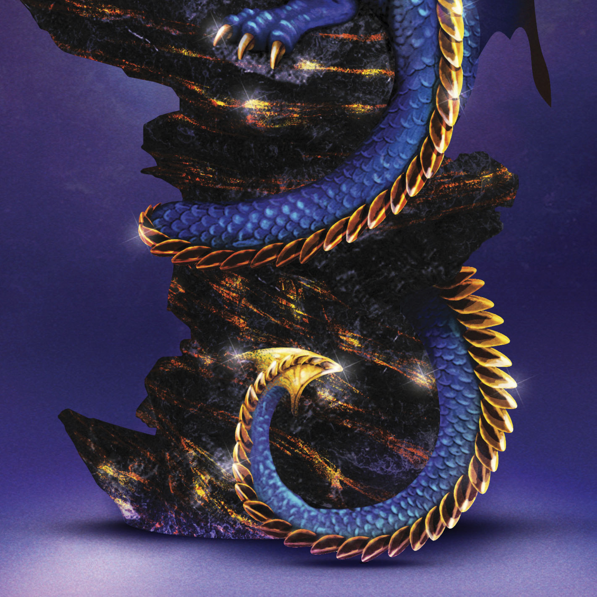 Mystischer Schatz - Drachenskulptur