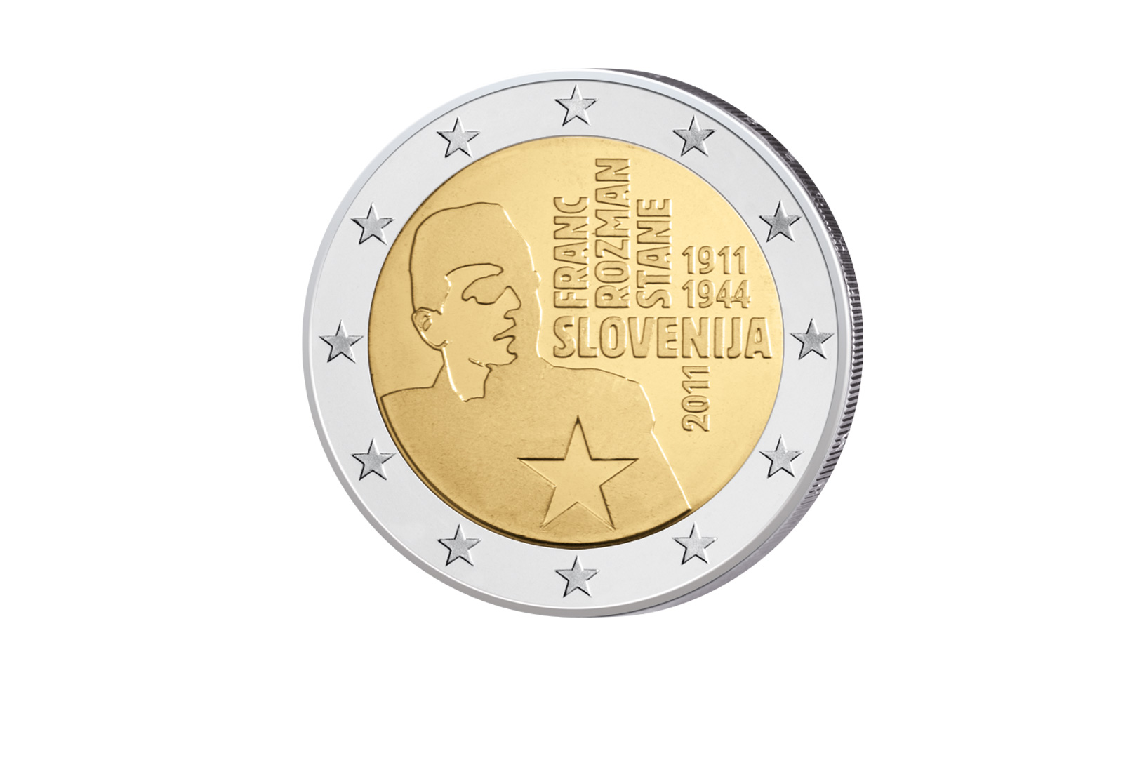 2 Euro 2011 Slowenien 100 Geburtstag Franc Rozman