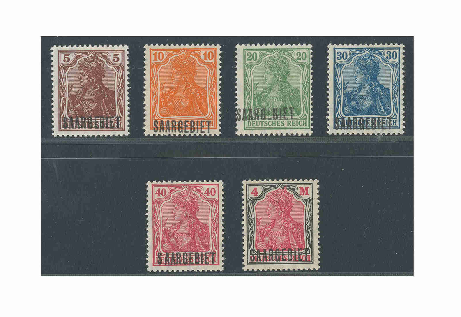 Briefmarken Saar 44/49 gest.