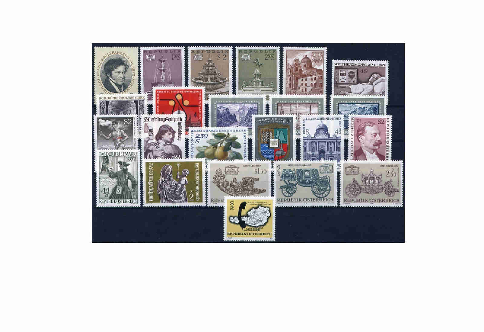 Österreich Jahrgang 1972 postfrisch