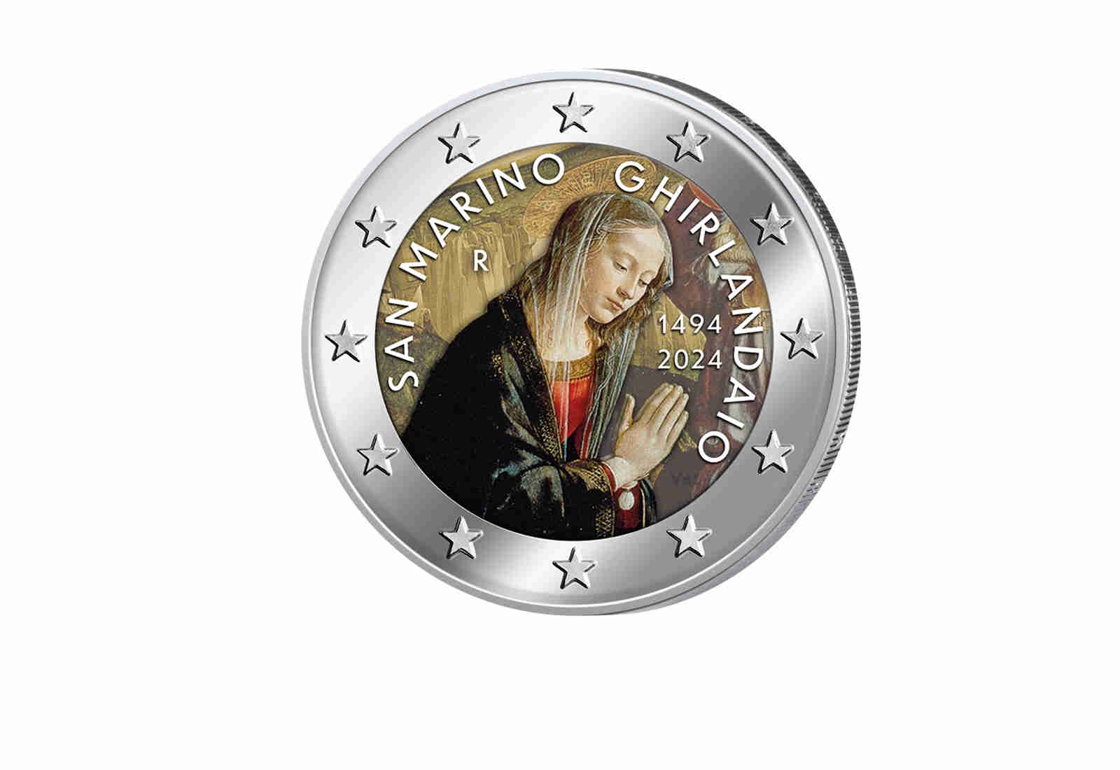2 Euro San Marino 2024 530. Todestag Ghirlandaio st mit Farbmotiv