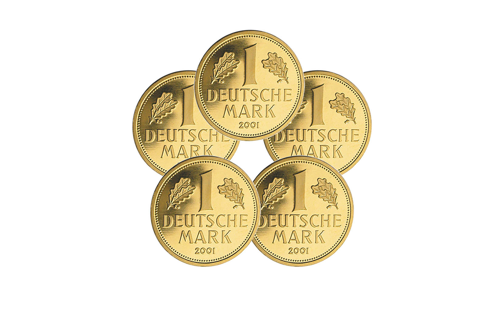 BRD Goldmark 2001 st Prägestätte A-J