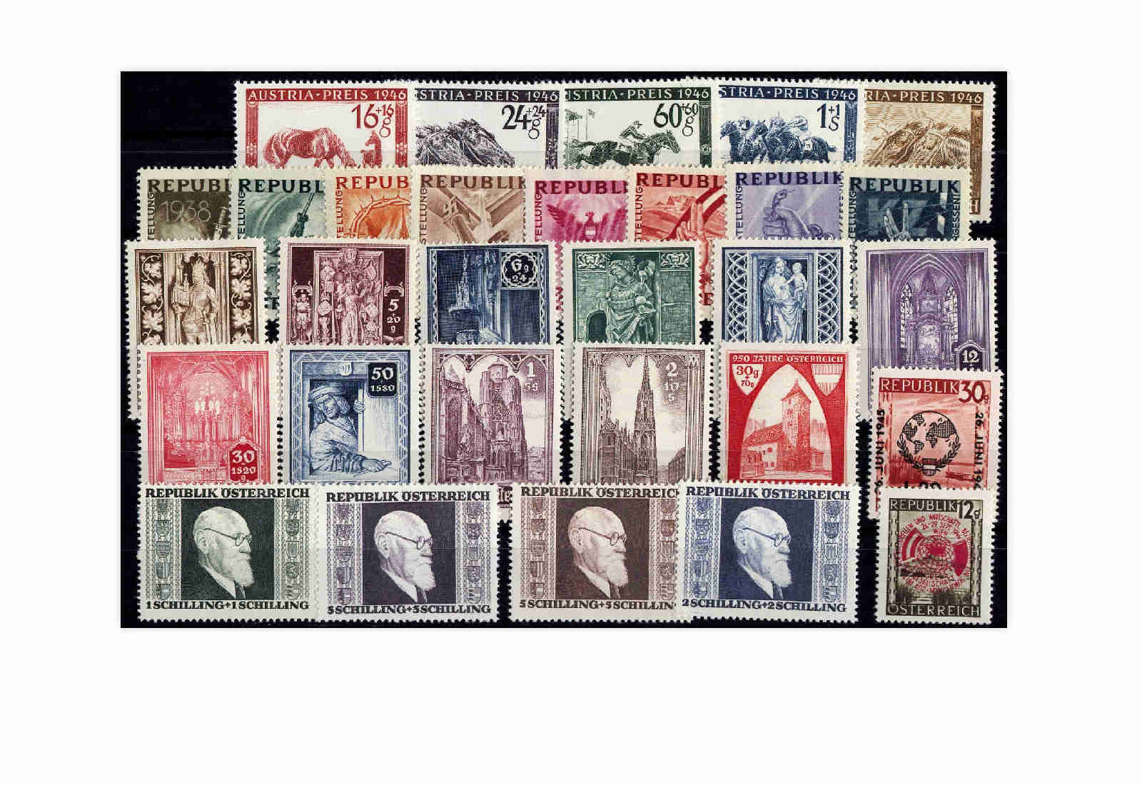 Österreich Mi.Nr. 771/800 Jahrgang 1946 postfrisch