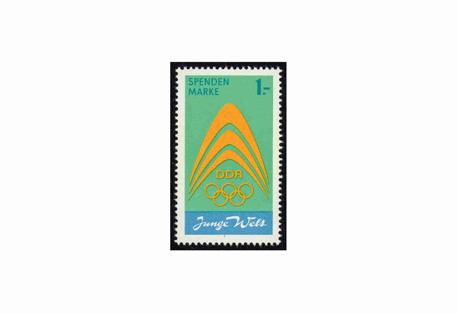 Briefmarke DDR Spendenmarke Junge Welt 1971 Michel-Nr. I postfrisch