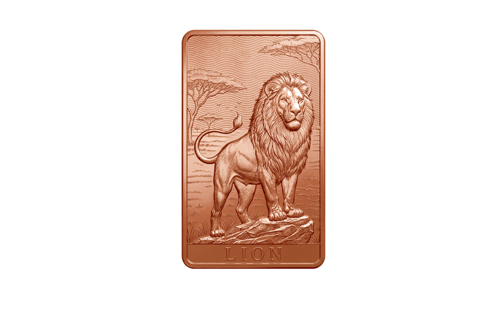 1 Kg Kupfermünzbarren - Motiv Lion