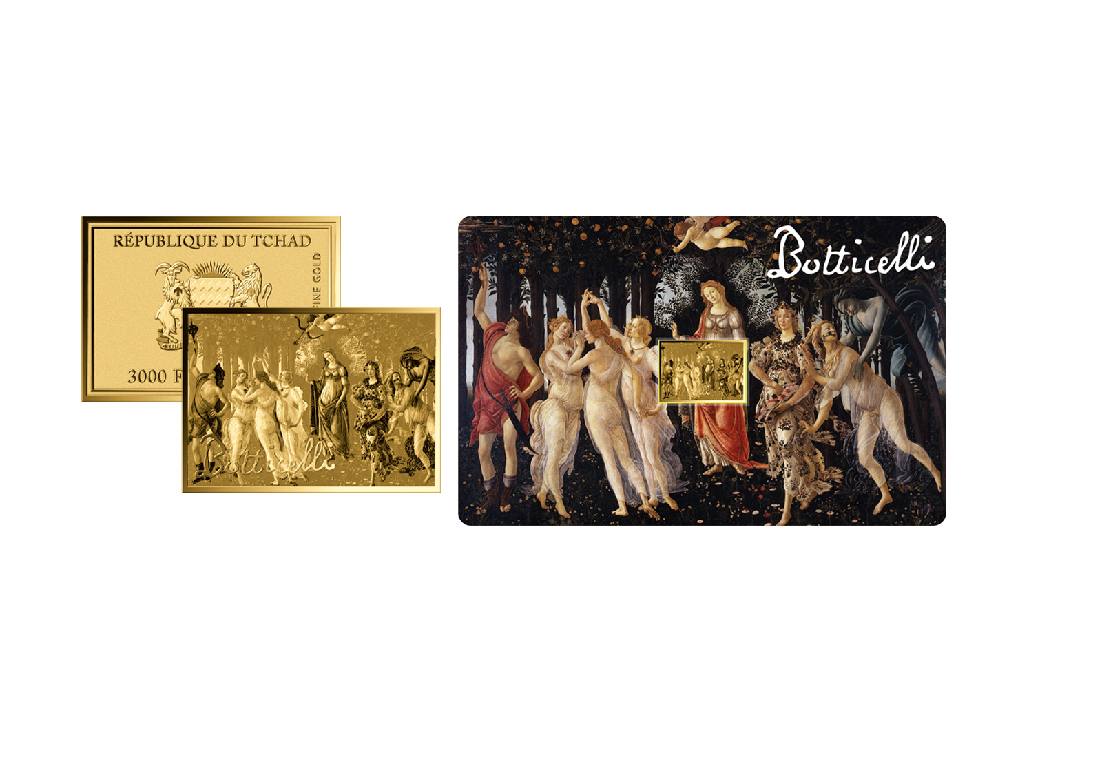 Goldmünze Motiv Primavera Coincard Feinheit 999/1000 Gold Geschenk