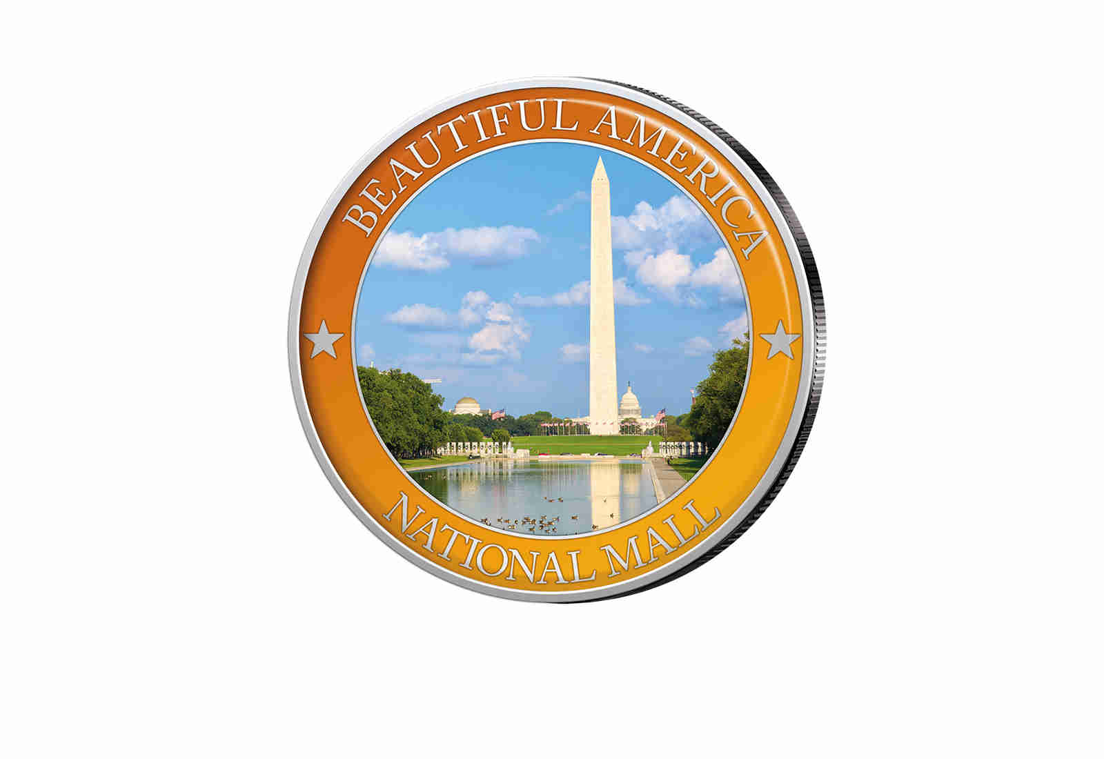 1/2 Dollar USA National Mall - Serie Beautiful America mit Farbmotiv