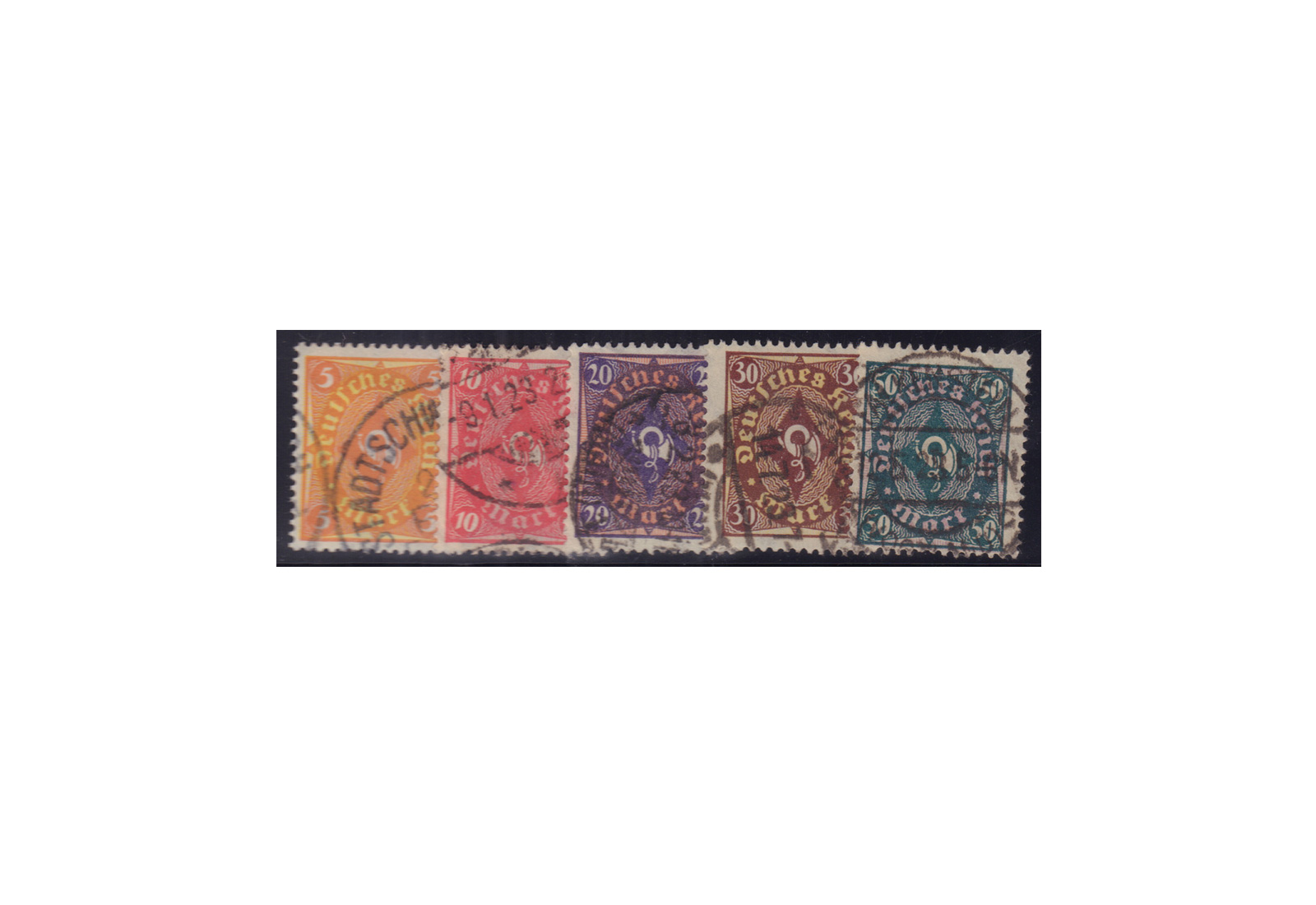 Deutsches Reich Mi.Nr. 205/209 gestempelt