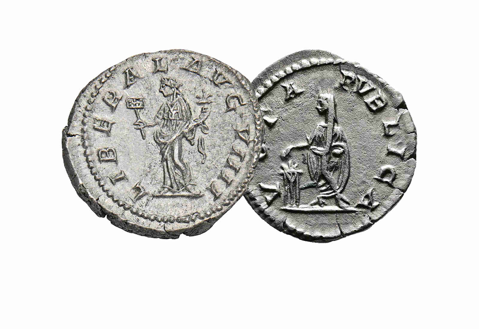 2x Silberdenare Caracalla & Geta Rom 193-217 n. Chr.