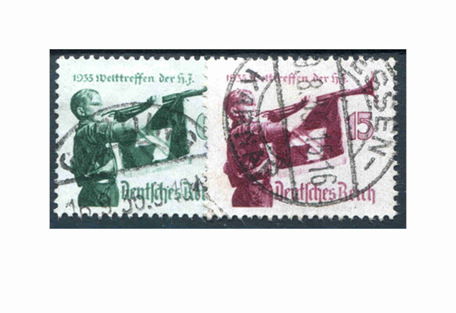 Briefmarken Deutsches Reich Hitler-Jugend 1935 Michel-Nr. 584/585 gestempelt