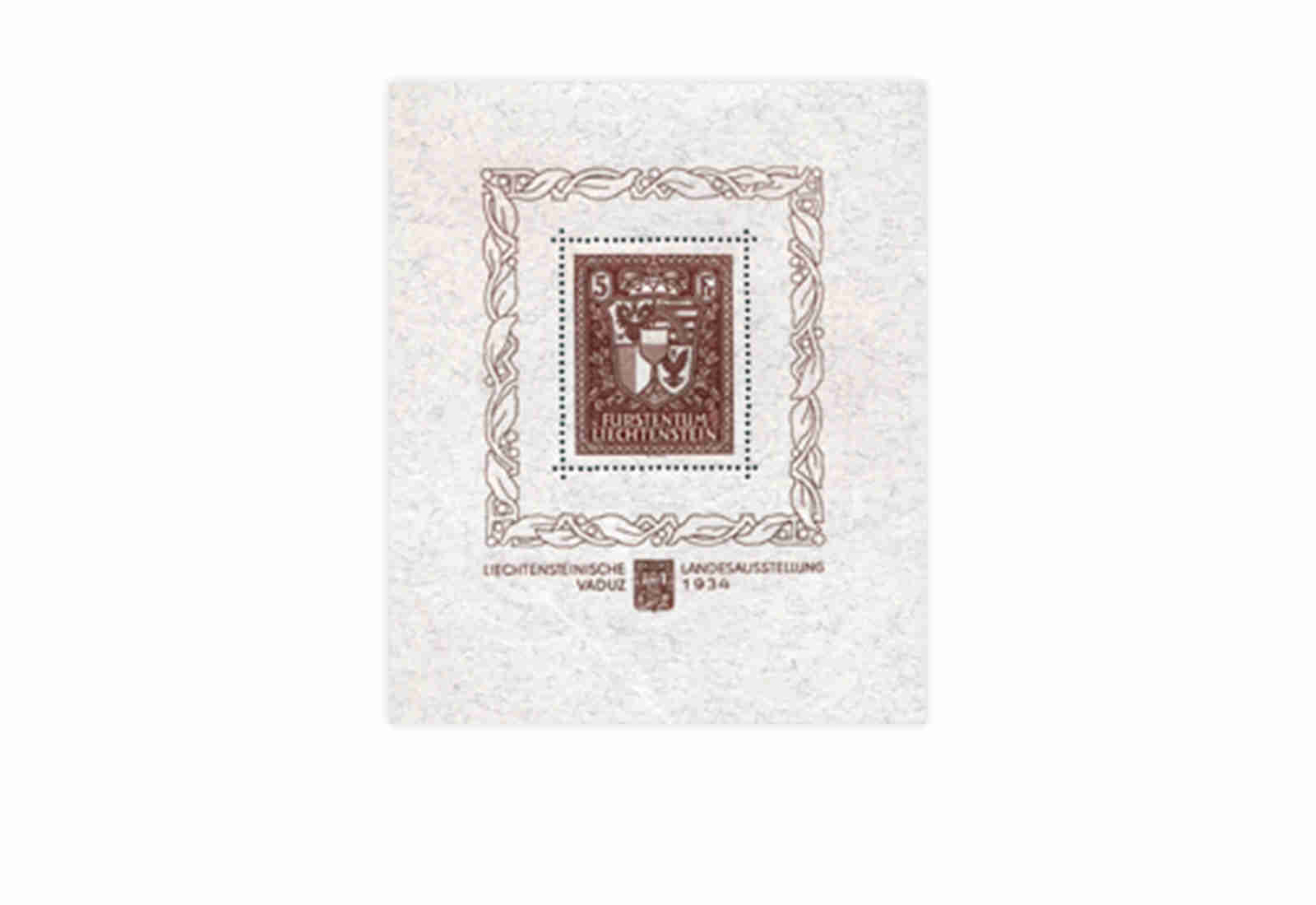 Liechtenstein Frühausgabe Block 1 (1934) postfrisch