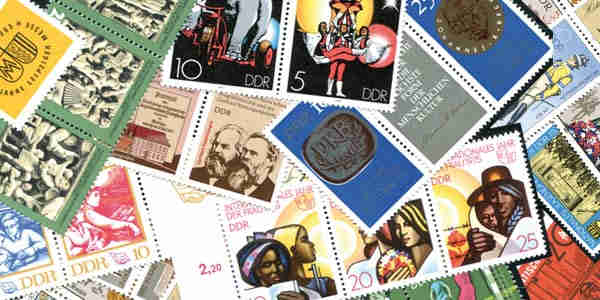 Briefmarken DDR Zusammendrucke 50 verschiedene Marken postfrisch und gestempelt