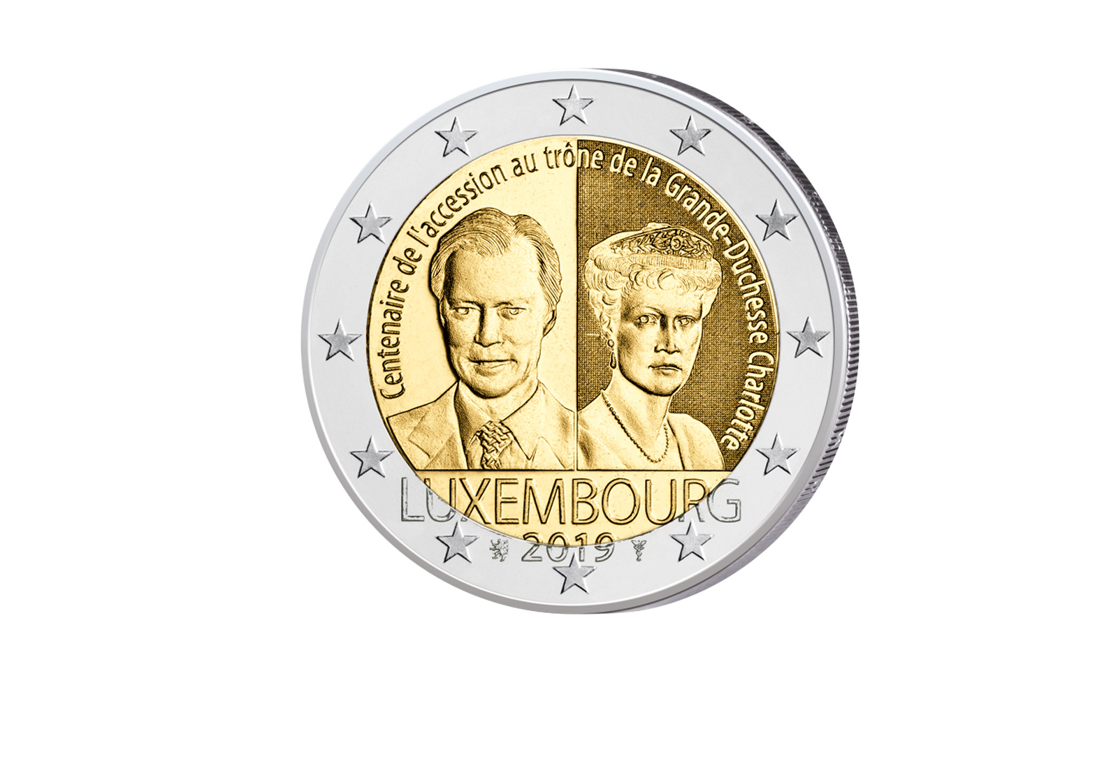 2 Euro 2019 Luxemburg 100 Jahre Thronbesteigung von Großherzogin Charlotte