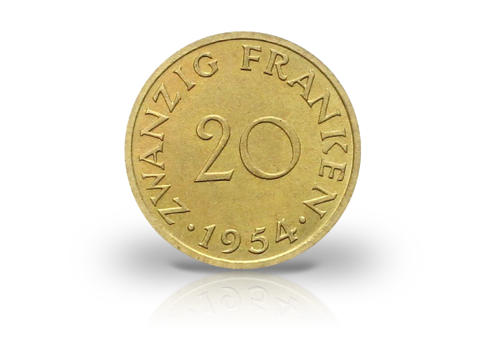 20 Franken 1954 Saarland Jaeger-Nr. 802