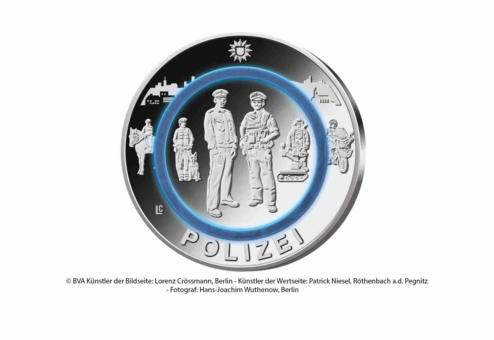 10 Euro 2024 Deutschland Polizei - Im Dienst unserer Gesellschaft st Prägestätte J