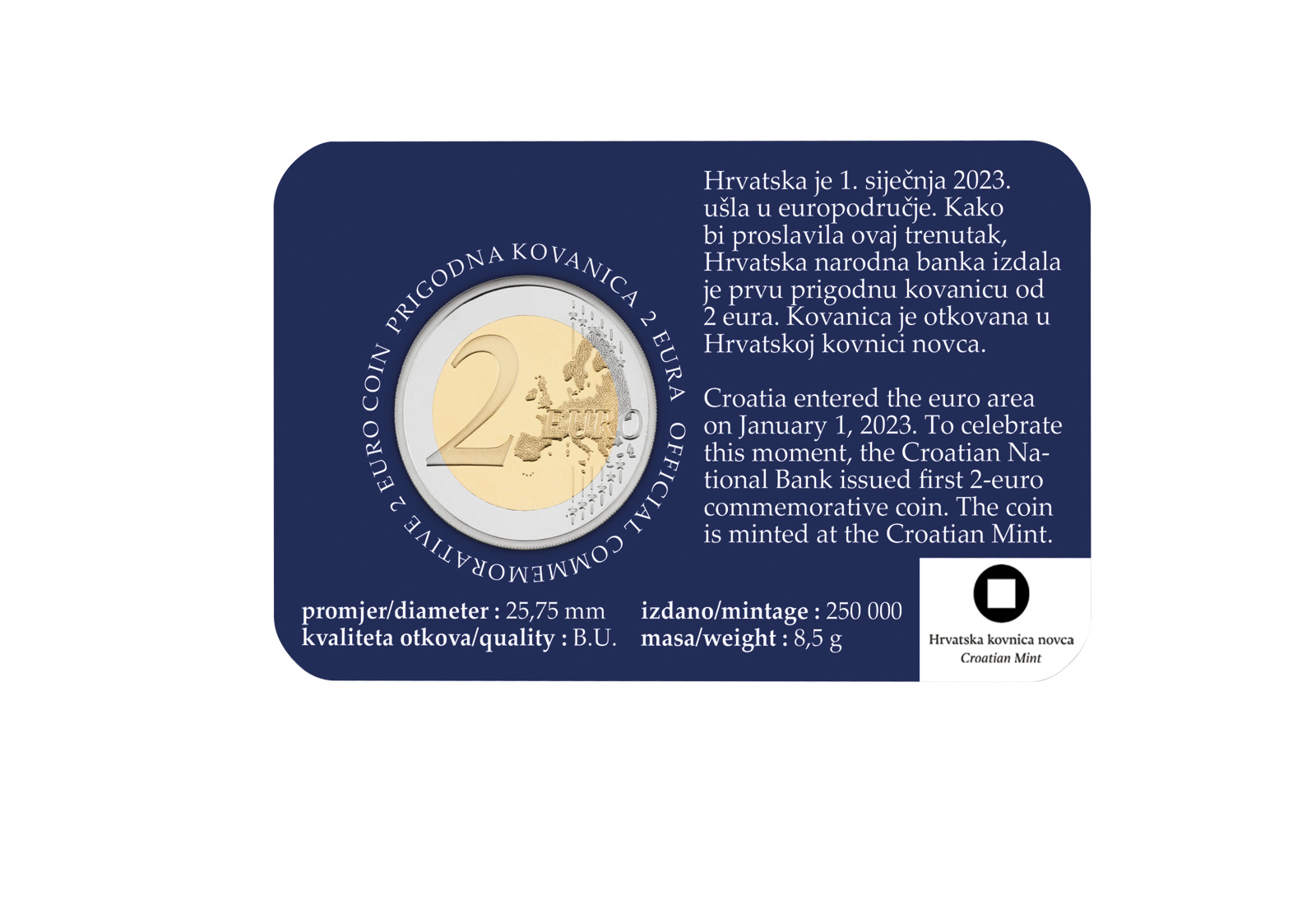 2 Euro 2023 Kroatien Member of Euro Area bfr.